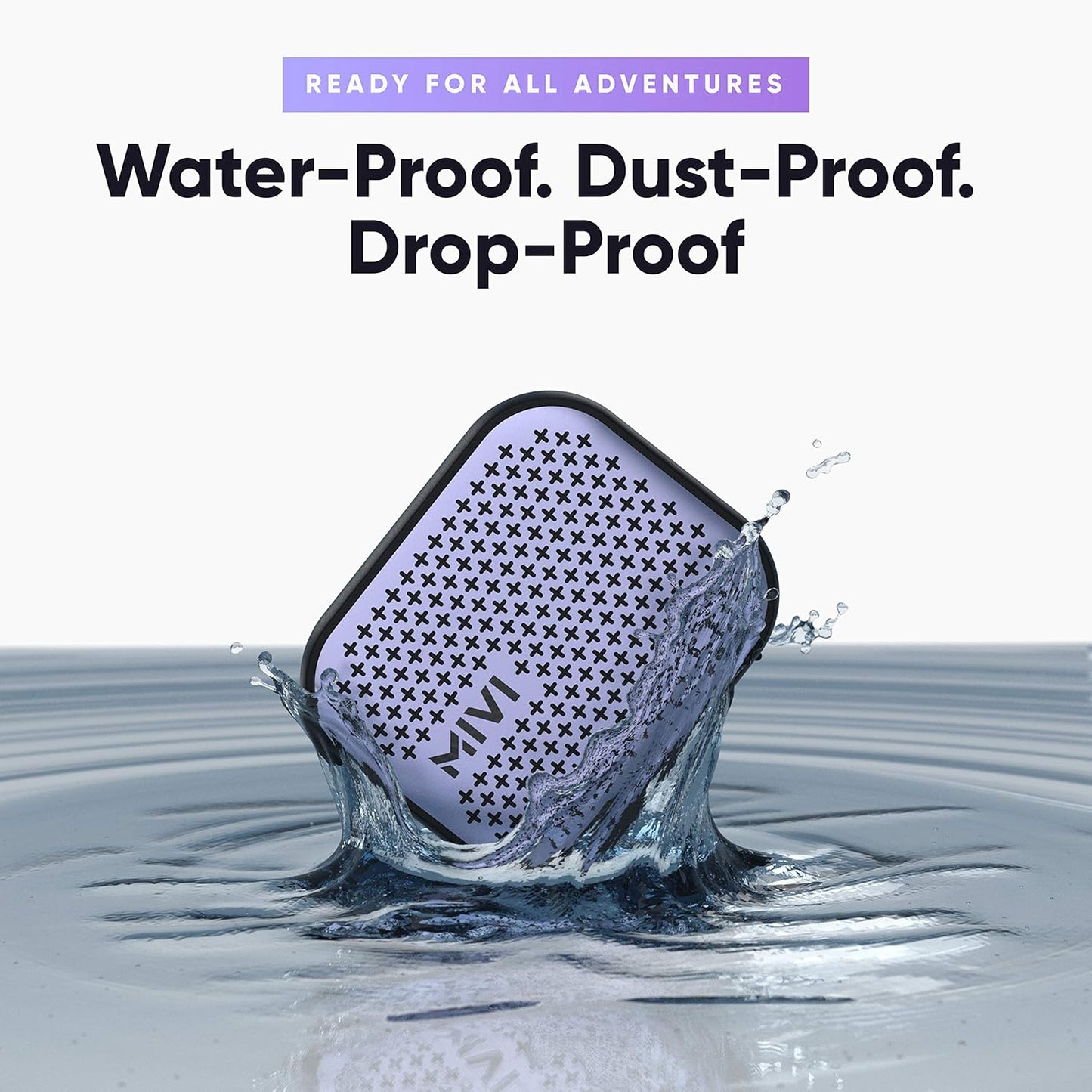 Mivi Roam 2 Bluetooth 5W Portable Speaker,24 Hours Playtime,Powerful Bass, Wireless Stereo Speaker with Studio Quality Sound,Waterproof 1.0 Piece
