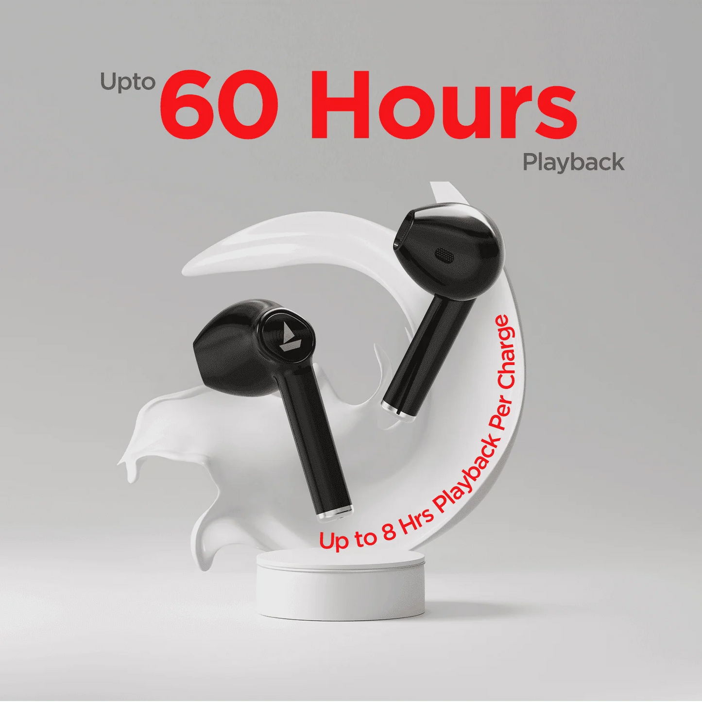 boAt Airdopes 131/8 In Ear TWS Earbuds With Mic, 60 Hours Playtime, IPX4 (Active Black) 1.0 unit
