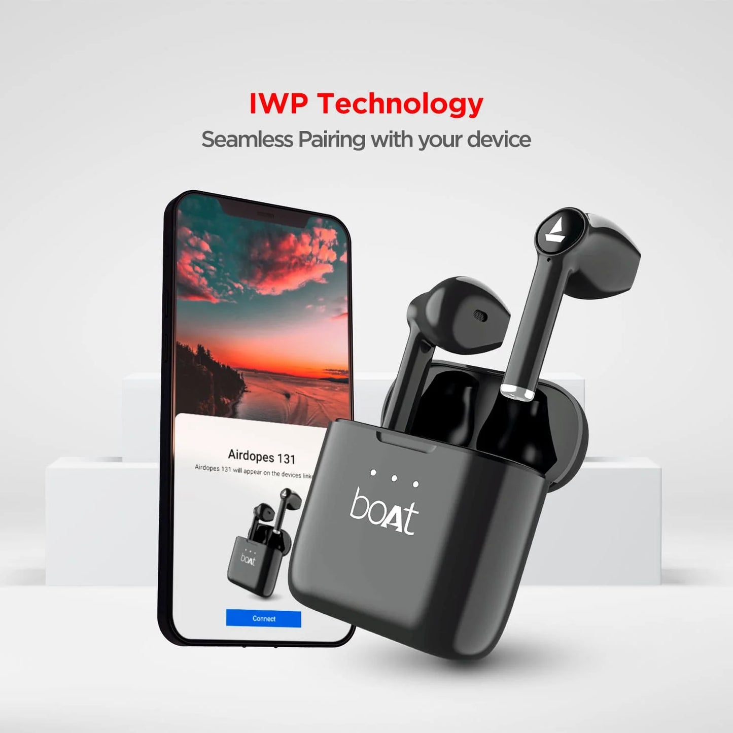 boAt Airdopes 131/8 In Ear TWS Earbuds With Mic, 60 Hours Playtime, IPX4 (Active Black) 1.0 unit