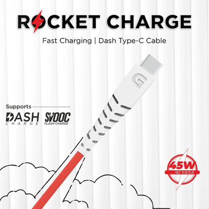 GIZMORE Type-C Rapid Charging DASH Cable (White) 1.0 unit