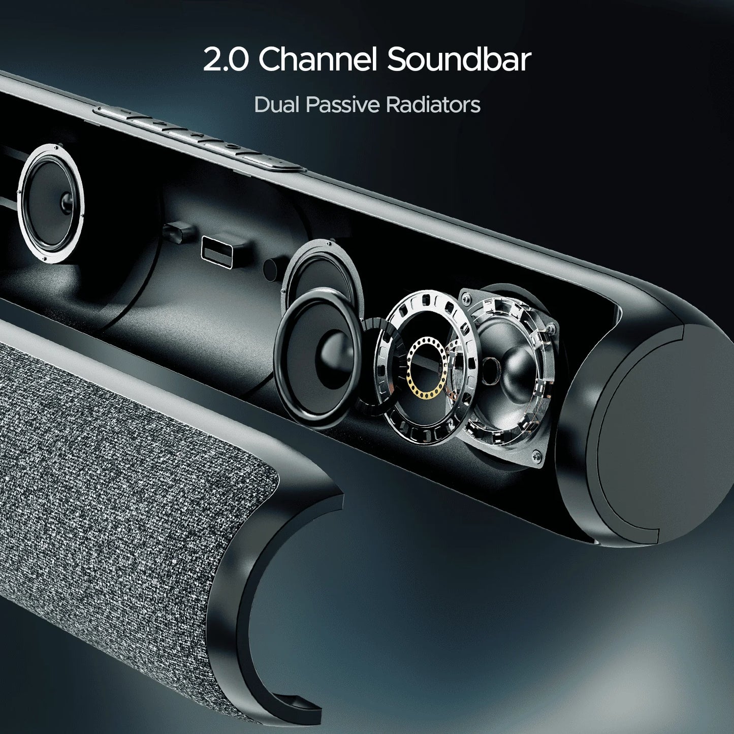 boAt Aavante Bar 590 with 25W RMS Stereo Sound,Up to 6 HRS Playback, Wireless Soundbar (Pebble Black) 1.0 pack