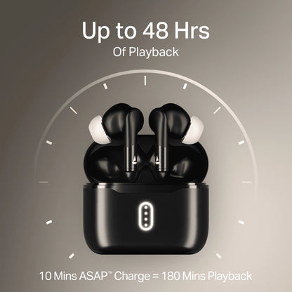 boAt Airdopes  141 Gen 2 w/48 Hours Playback, 4 mics ENx Tech,ASAP Charge TWS Earbuds (Active Black) 1.0 Piece