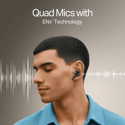 boAt Airdopes  141 Gen 2 w/48 Hours Playback, 4 mics ENx Tech,ASAP Charge TWS Earbuds (Active Black) 1.0 Piece