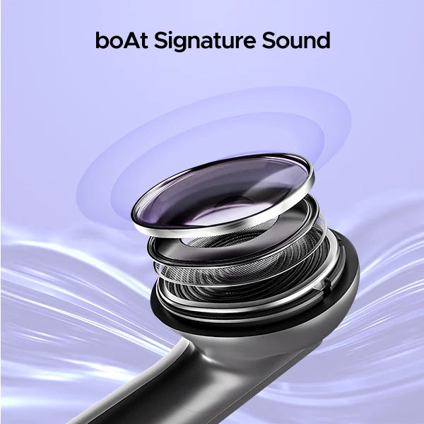 boAt Airdopes 91 Prime TWS w/ 45H Battery, Metallic Finish, Low Latency, ENx Tech, Fast Charge, BT v5.3 (Midnight Black) 1.0 pack