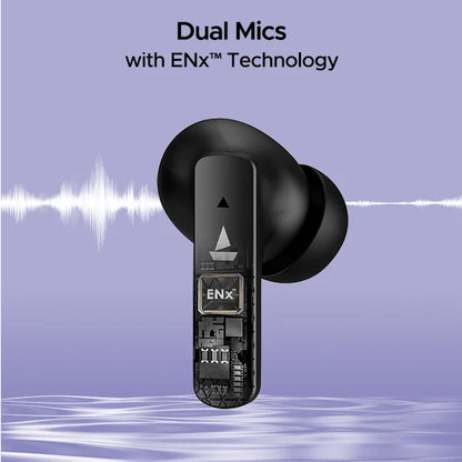 boAt Airdopes 91 Prime TWS w/ 45H Battery, Metallic Finish, Low Latency, ENx Tech, Fast Charge, BT v5.3 (Midnight Black) 1.0 pack