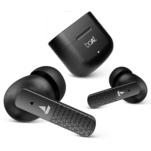 boAt Airdopes 91 Prime TWS w/ 45H Battery, Metallic Finish, Low Latency, ENx Tech, Fast Charge, BT v5.3 (Midnight Black) 1.0 pack