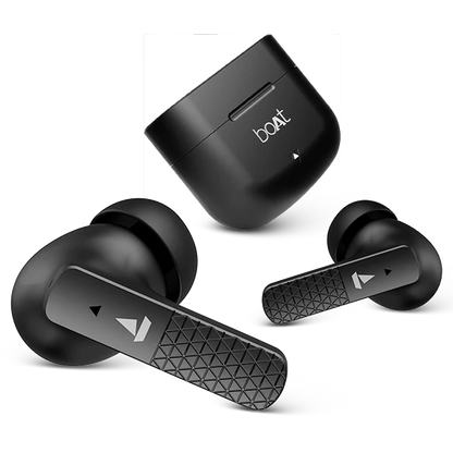 boAt Airdopes 91 Prime TWS w/ 45H Battery, Metallic Finish, Low Latency, ENx Tech, Fast Charge, BT v5.3 (Midnight Black) 1.0 pack