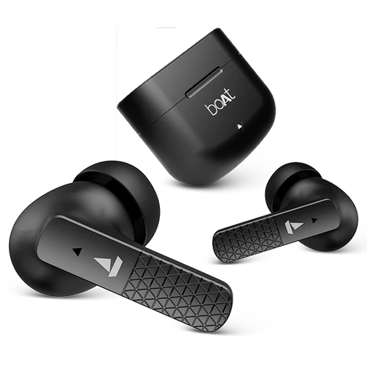 boAt Airdopes 91 Prime TWS w/ 45H Battery, Metallic Finish, Low Latency, ENx Tech, Fast Charge, BT v5.3 (Midnight Black) 1.0 pack