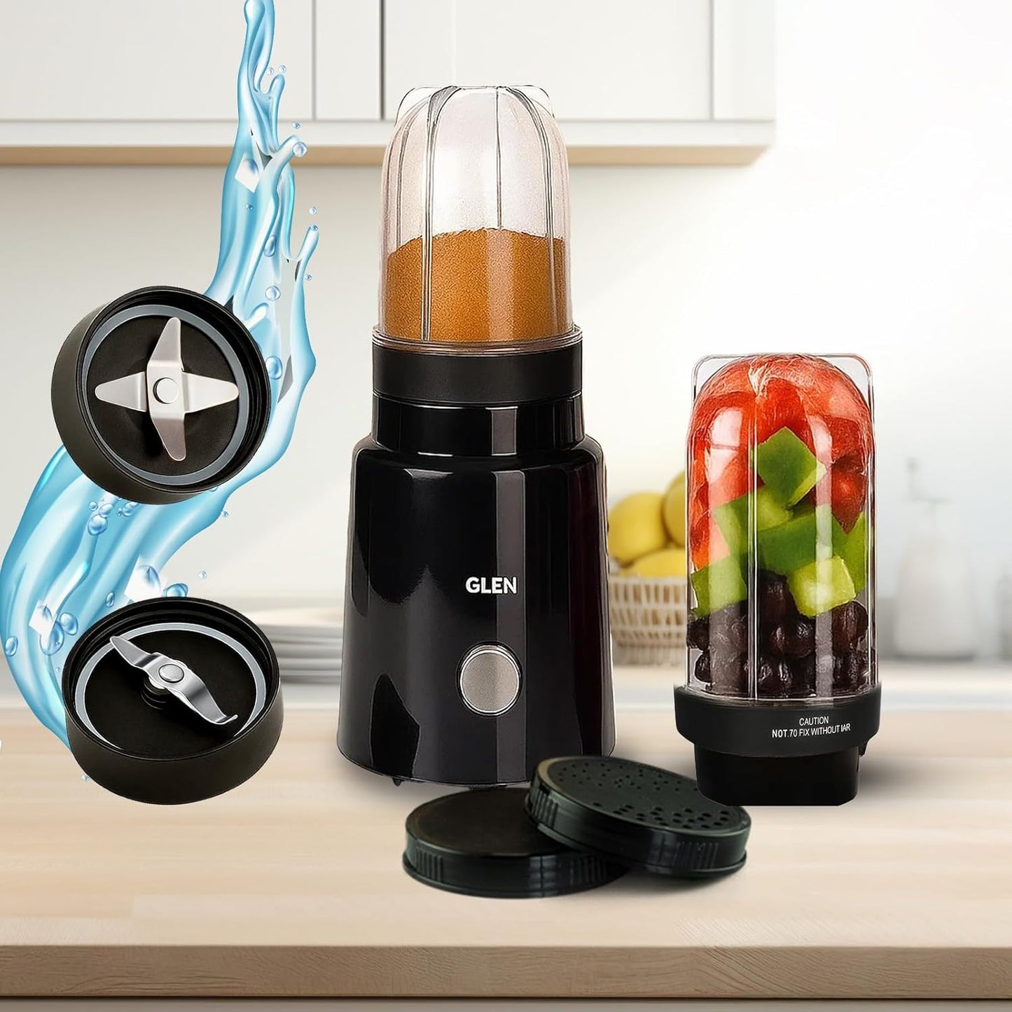Glen SA 4048 Active Blender, Nutri Blender, Smoothie Maker, Mixer Grinder, 350W (Black) 1.0 unit