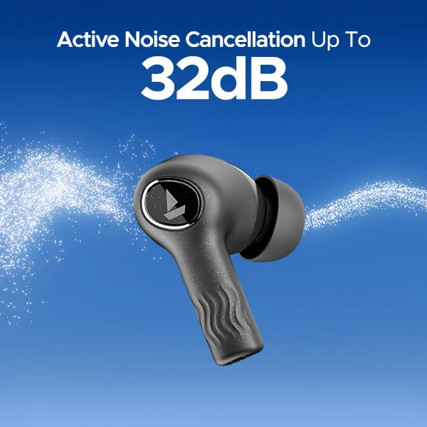boAt Nirvana Ion ANC TWS ANC TWS Earbuds with Up to 32 dB ANC and Crystal Bionic Sound Powered by HiFi-Crystal (Crystal Black) 1.0 pack