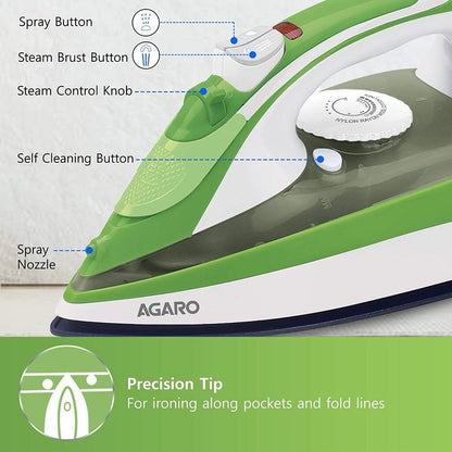 Agaro Regal Stream Iron 1200 W (Green & White) 1.0 unit