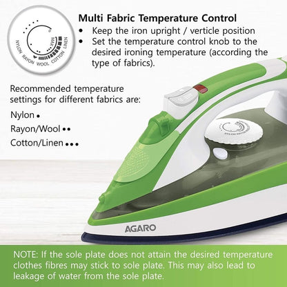 Agaro Regal Stream Iron 1200 W (Green & White) 1.0 unit