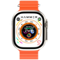 Hammer Ultra Classic Smart Watch, 2.01 inches HD Display, 5 Days Battery Life, Water Resistant, Bluetooth Calling (Black & Orange) 1.0 unit