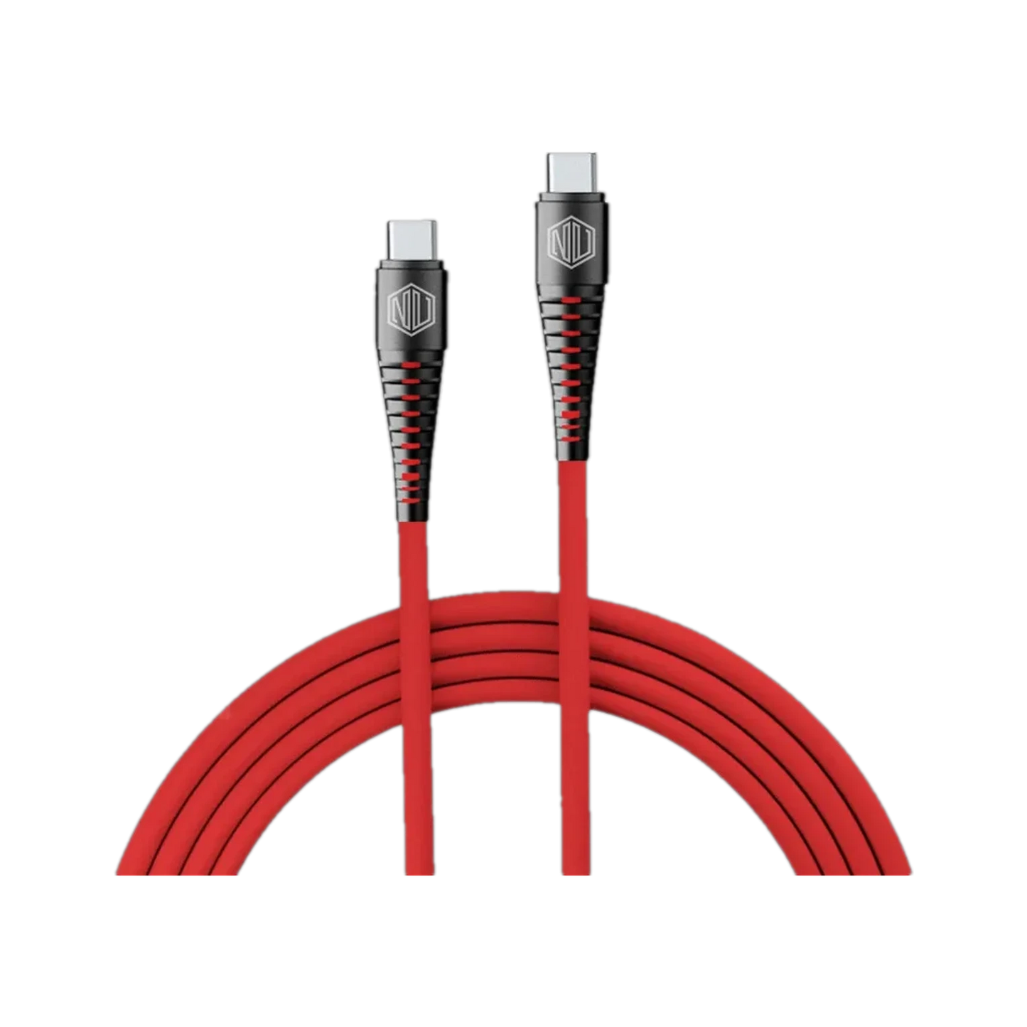 Nu Republic Blaze Supersonic Fast Charging 1 m Type C To Type C Charging Cable, 65 Watts 480 Mbps (Red) 1.0 unit