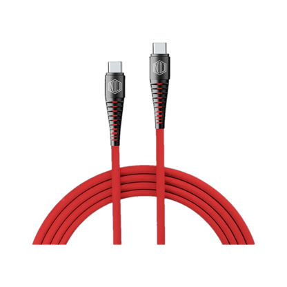 Nu Republic Blaze Supersonic Fast Charging 1 m Type C To Type C Charging Cable, 65 Watts 480 Mbps (Red) 1.0 unit