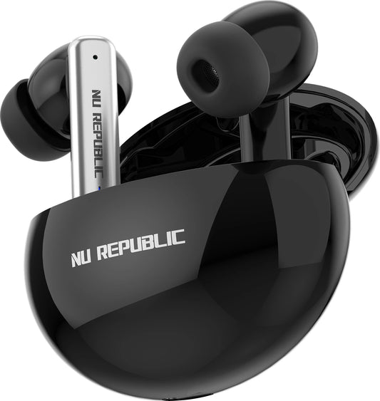 Nu Republic Epic ANC In Ear Truly Wireless Earbuds With Mic, 64 hours Playtime, ANC, Bluetooth V5.3 (Green) 1.0 pack