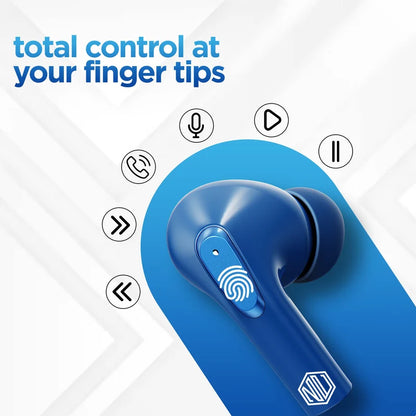 Nu Republic Epic X3 In-Ear Truly Wireless Earbuds With Mic, 48 Hours Playtime, ENC, IPX4, Bluetooth v5.3 (Blue) 1.0 unit