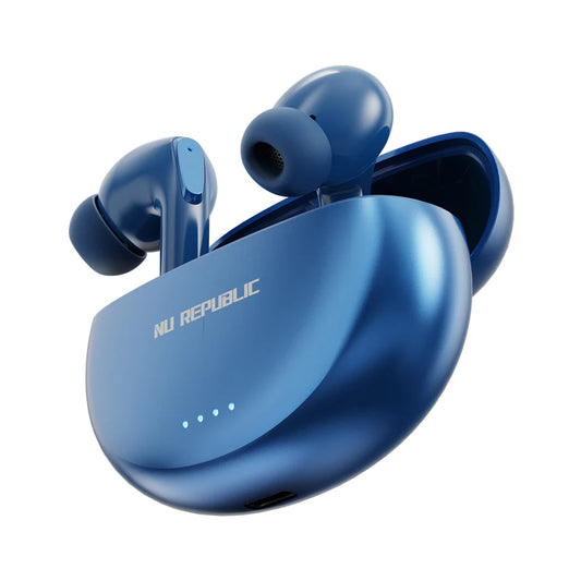 Nu Republic Epic X3 In-Ear Truly Wireless Earbuds With Mic, 48 Hours Playtime, ENC, IPX4, Bluetooth v5.3 (Blue) 1.0 unit
