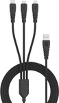 Portronics Konnect A Trio 3-in-1 Multifunctional Cable - Black 1.0 unit