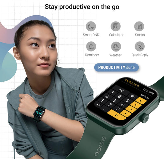 Noise Loop Smart Watch, 1.85 inches TFT Display, 7 Days Battery Life, Water Resistant, Bluetooth Calling (Black) 1.0 unit
