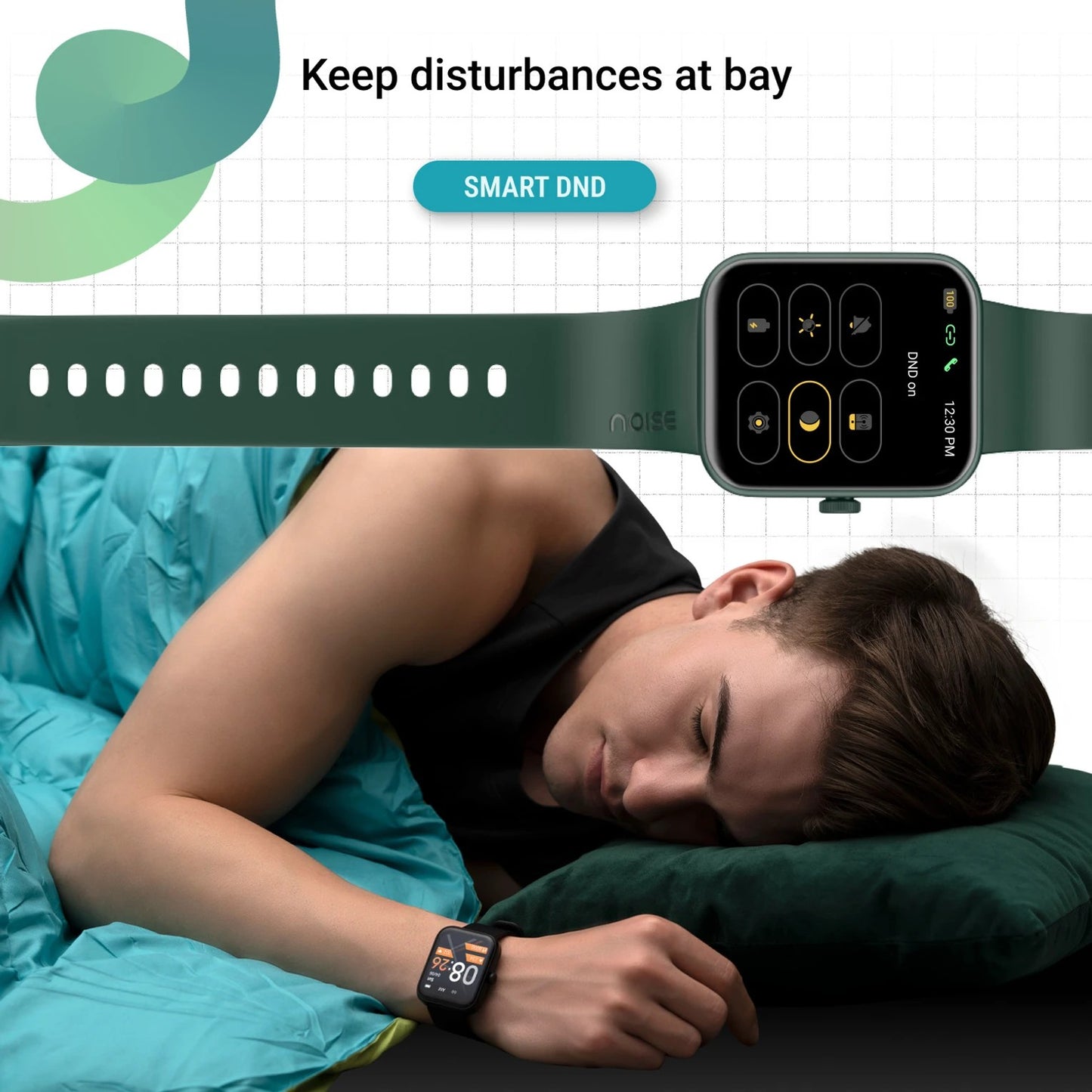 Noise Loop Smart Watch, 1.85 inches TFT Display, 7 Days Battery Life, Water Resistant, Bluetooth Calling (Black) 1.0 unit