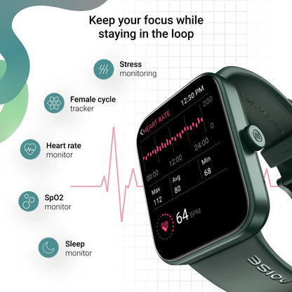 Noise Loop Smart Watch, 1.85 inches TFT Display, 7 Days Battery Life, Water Resistant, Bluetooth Calling (Black) 1.0 unit