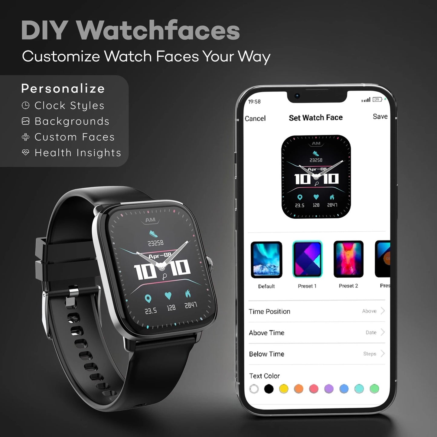 Pebble Ultra Rapid 30 Min Full Charge 1.83" HD Display, Premium Metal Build, BT Calling Smartwatch (Jet Black Strap, Free Size)