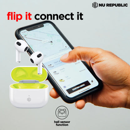 Nu Republic Urban 4 In Ear Truly Wireless Earbuds With Mic, 30 hours Playtime, ANC, IPX4, Bluetooth V5.0 (Orange) 1.0 Piece